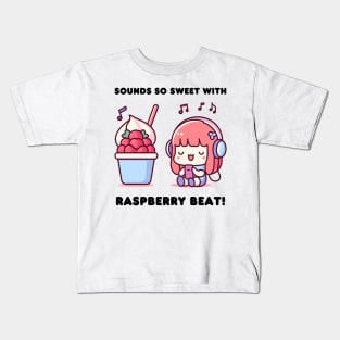 Raspberry Beat - Kawaii style raspberry sorbet Kids T-Shirt